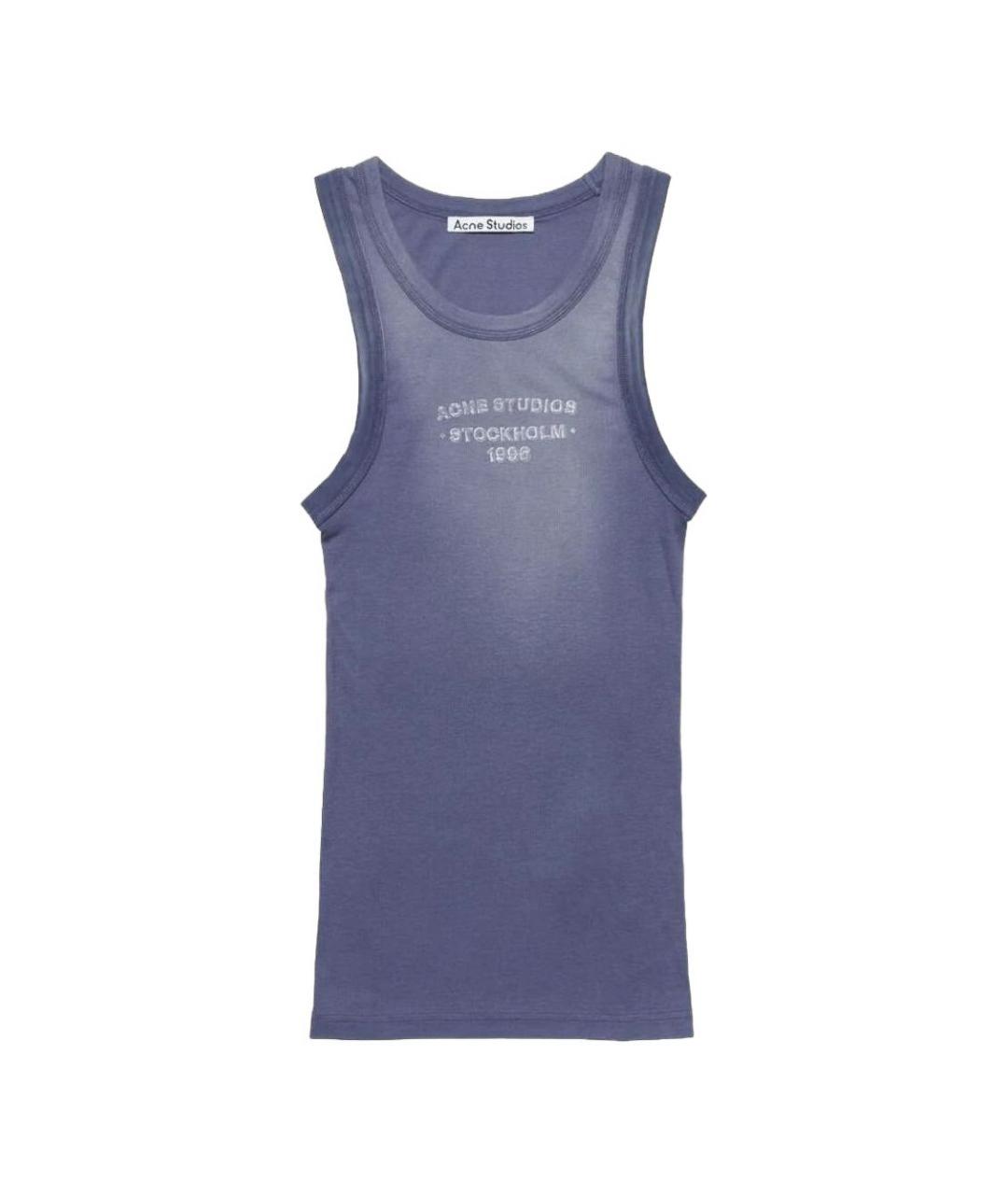 ACNE STUDIOS Синяя майка, фото 1