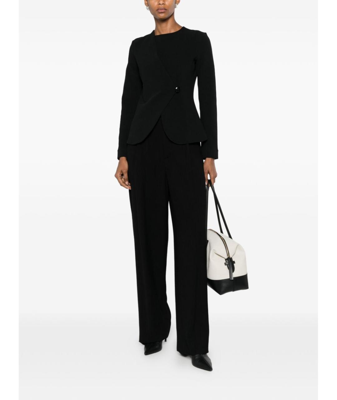 EMPORIO ARMANI Черный хлопко-эластановый жакет/пиджак, фото 5