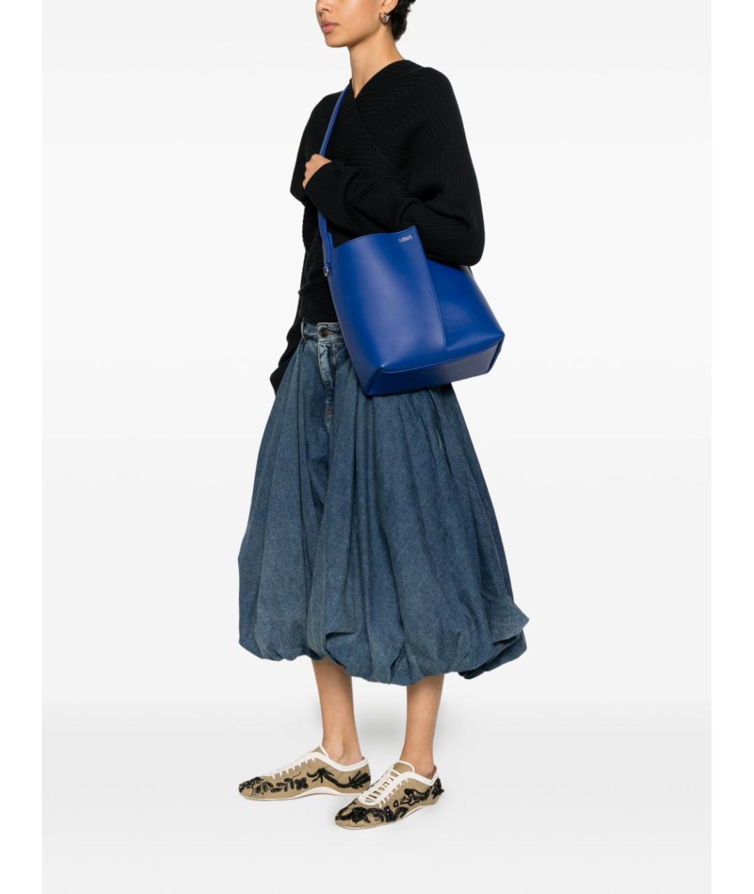 LOEWE Синяя кожаная сумка через плечо, фото 5