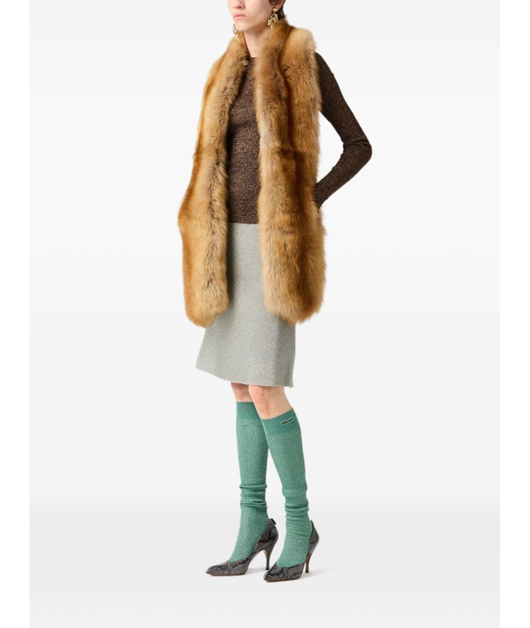 MIU MIU Коричневый джемпер / свитер, фото 4