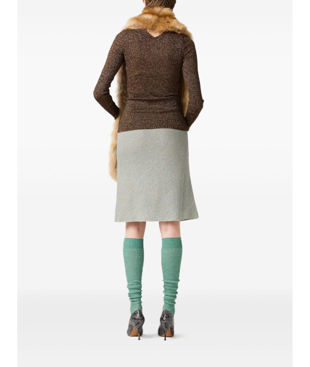 MIU MIU Коричневый джемпер / свитер, фото 5