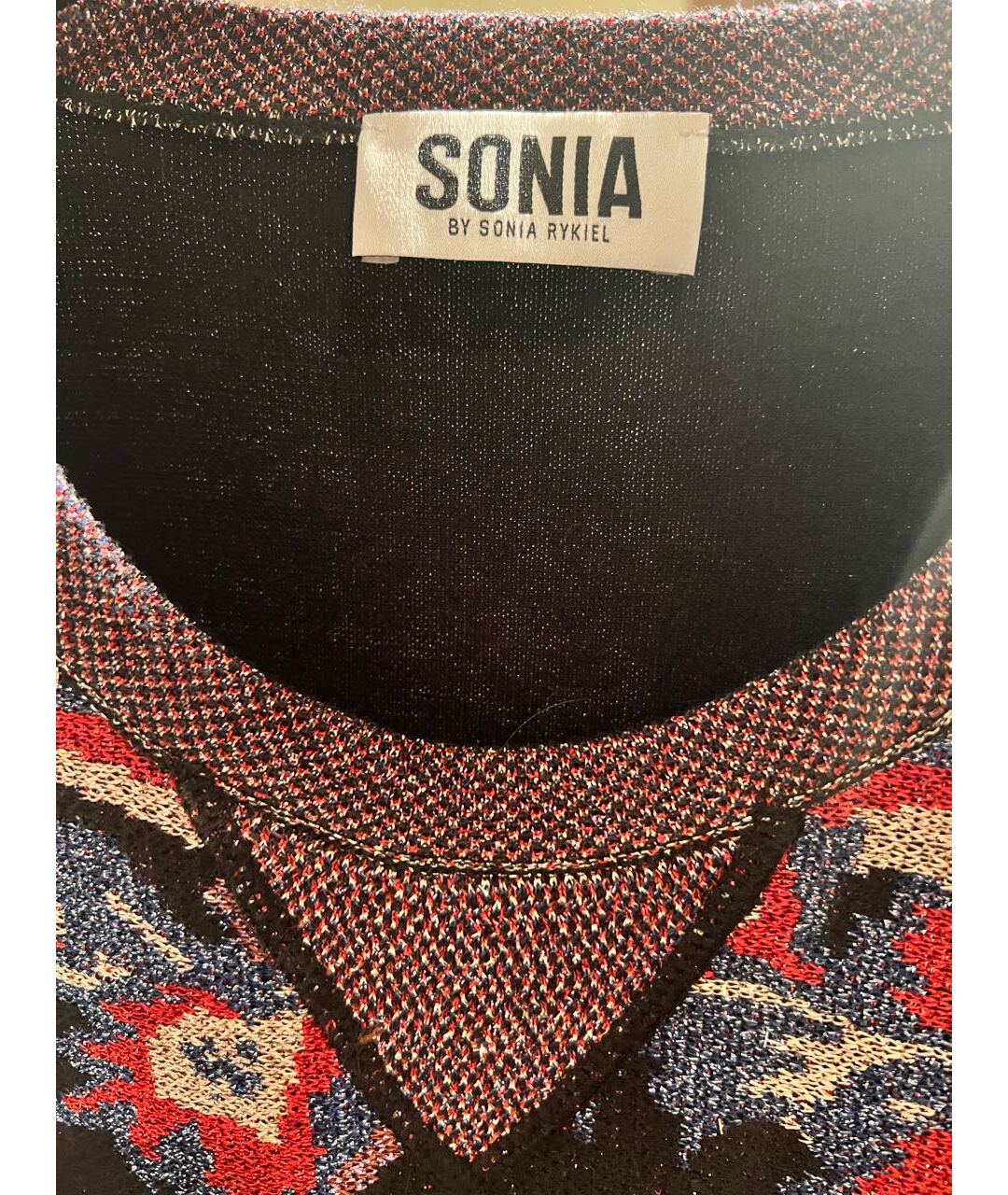 SONIA BY SONIA RYKIEL Мульти хлопко-эластановый джемпер / свитер, фото 3