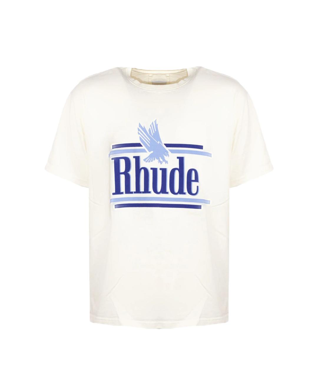 RHUDE Белая футболка, фото 1