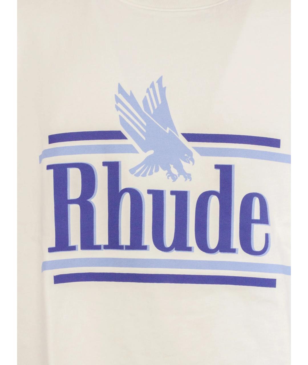 RHUDE Белая футболка, фото 3