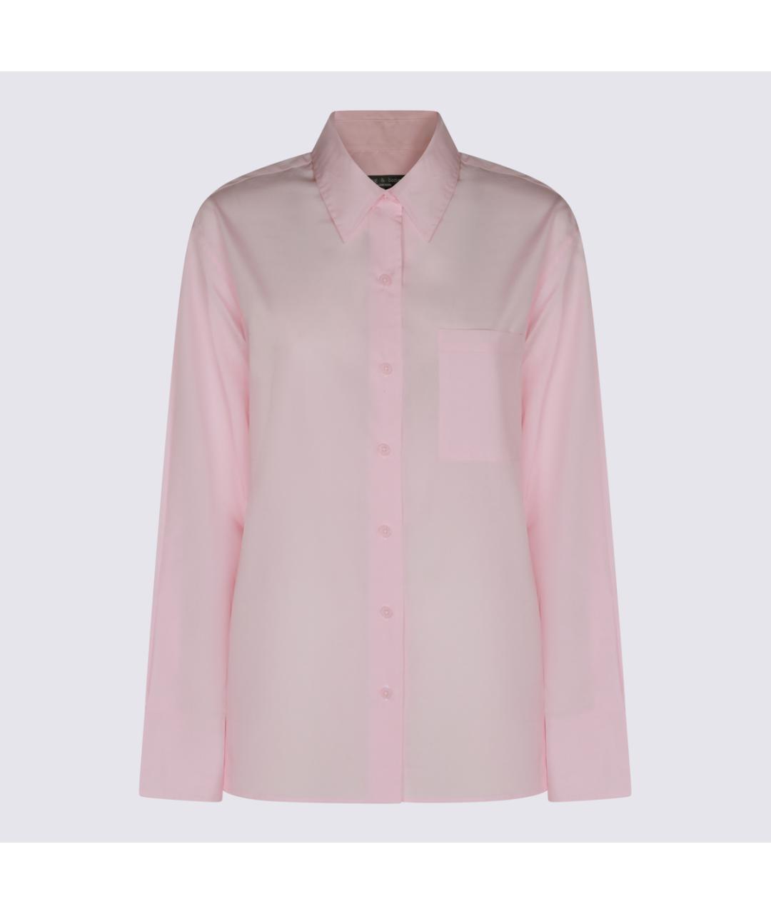 RAG & BONE Розовая хлопковая рубашка, фото 5