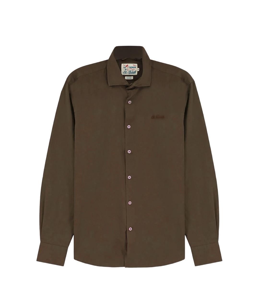 MC2 SAINT BARTH Коричневая хлопковая кэжуал рубашка, фото 1