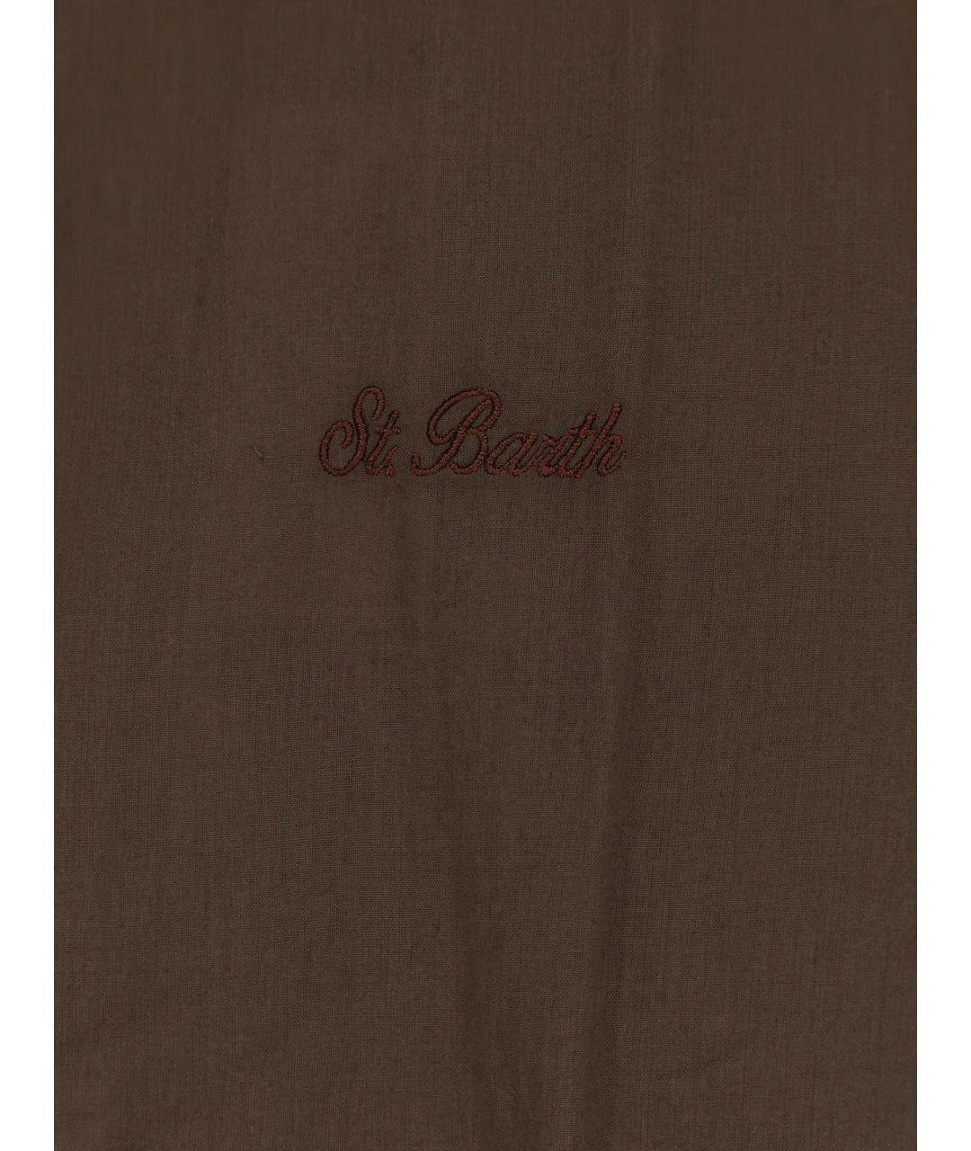 MC2 SAINT BARTH Коричневая хлопковая кэжуал рубашка, фото 2