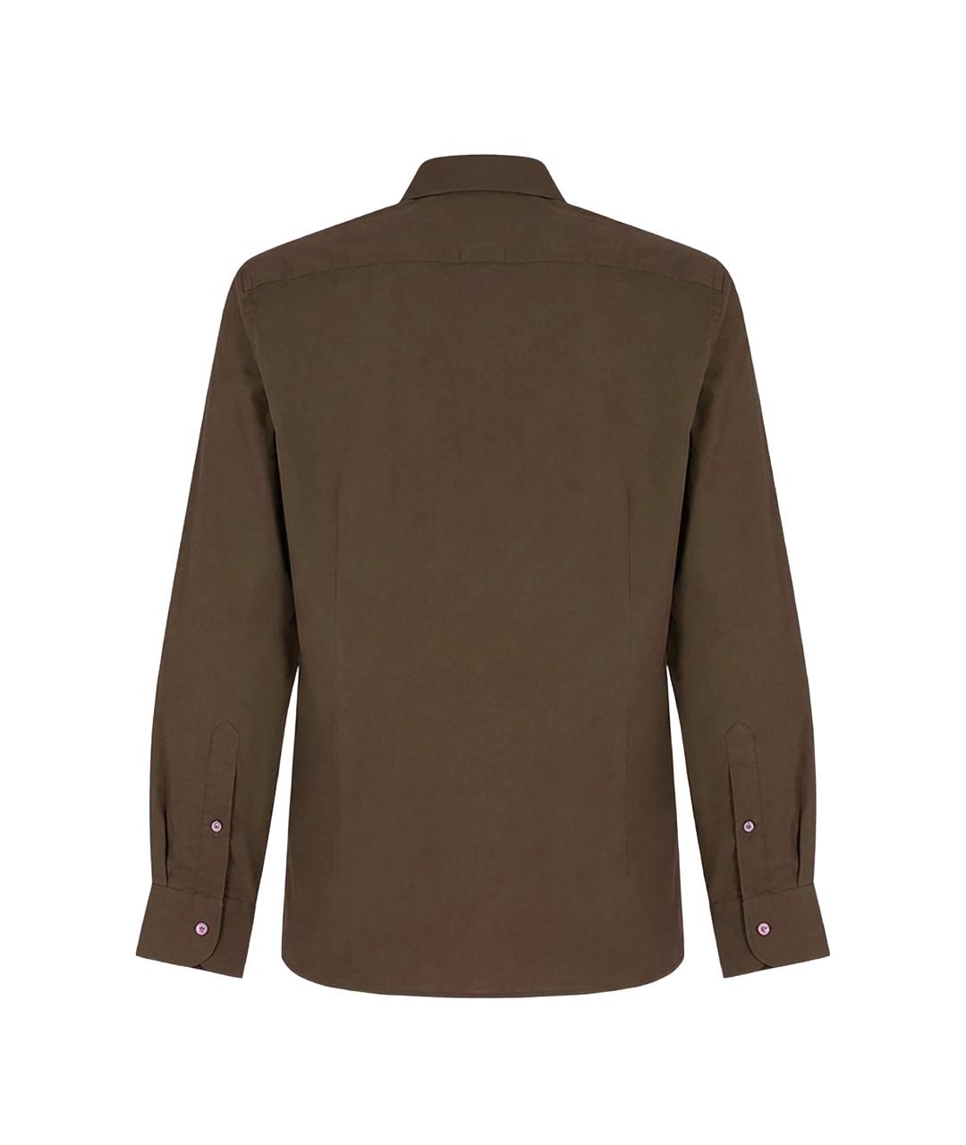 MC2 SAINT BARTH Коричневая хлопковая кэжуал рубашка, фото 3