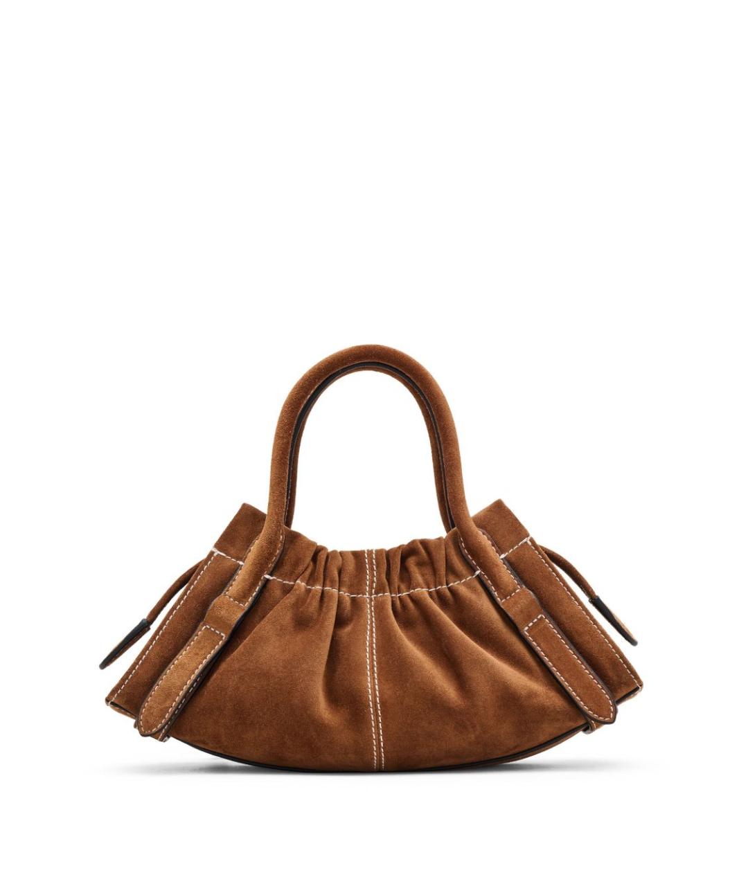 MARC JACOBS Коричневая кожаная сумка с короткими ручками, фото 2