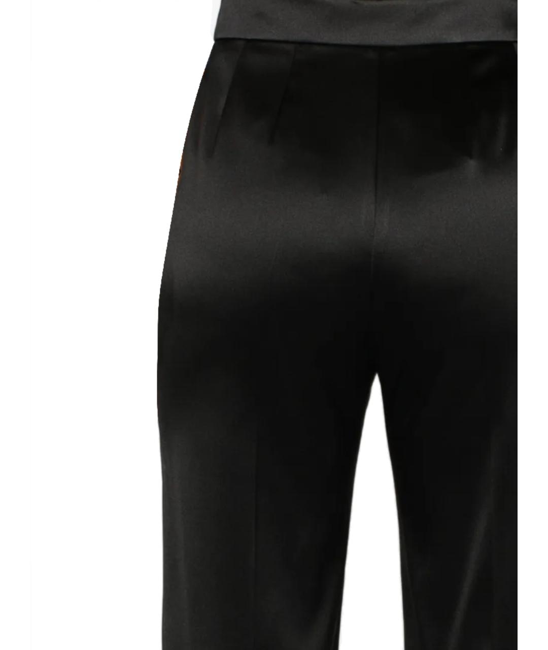 VALENTINO Черные шелковые прямые брюки, фото 3