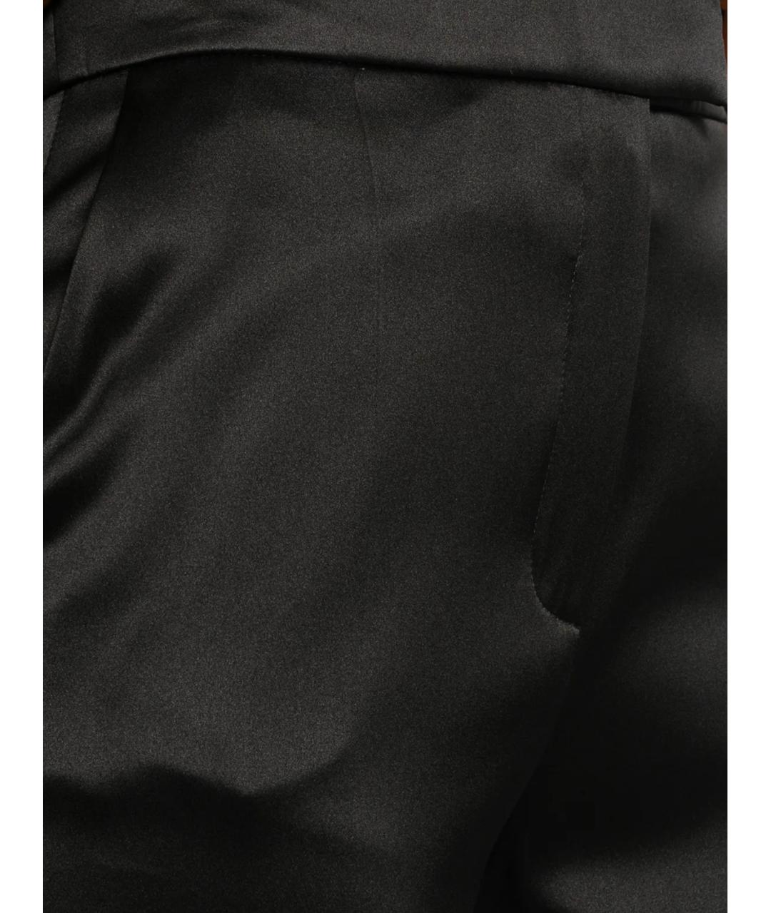 VALENTINO Черные шелковые прямые брюки, фото 2