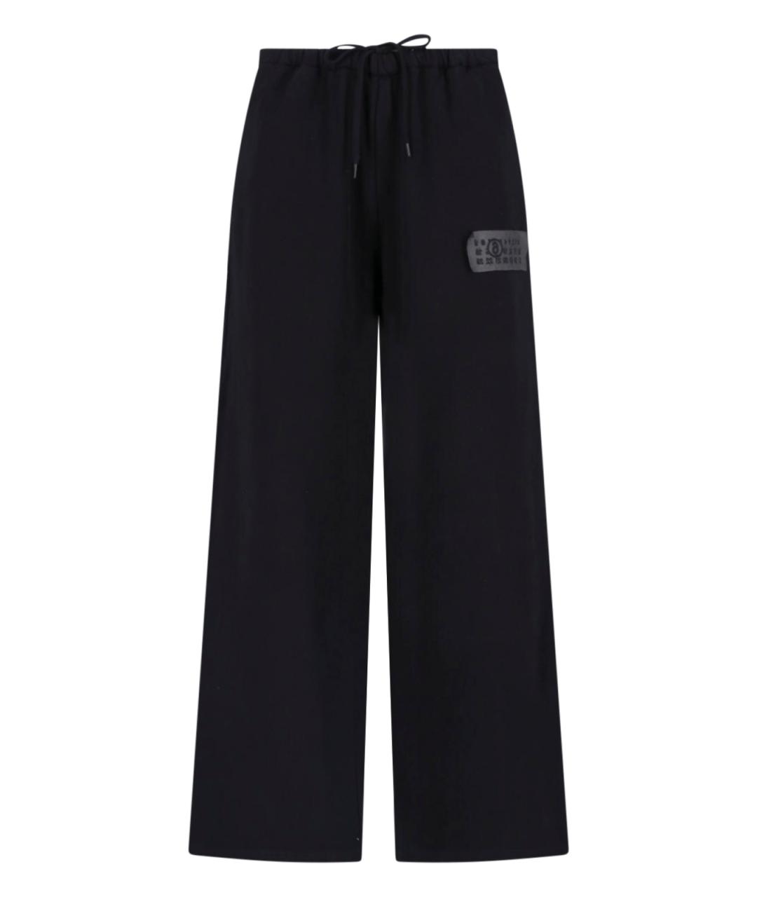 MM6 MAISON MARGIELA Черные хлопковые повседневные брюки, фото 1