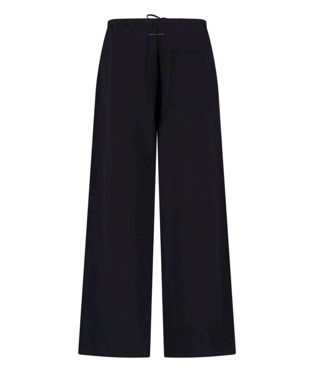 MM6 MAISON MARGIELA Черные хлопковые повседневные брюки, фото 2