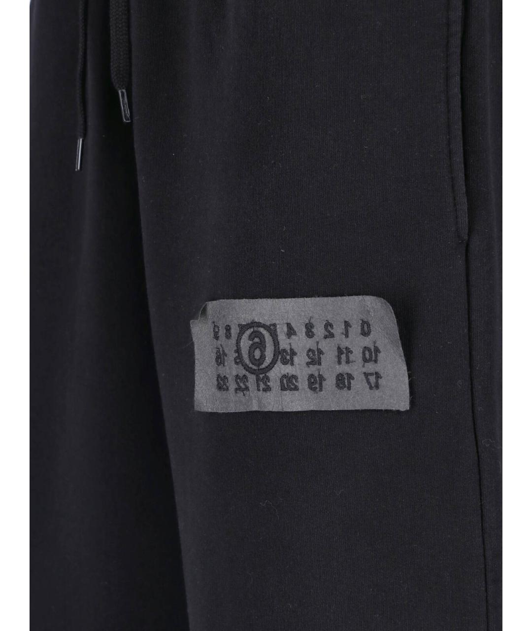 MM6 MAISON MARGIELA Черные хлопковые повседневные брюки, фото 4