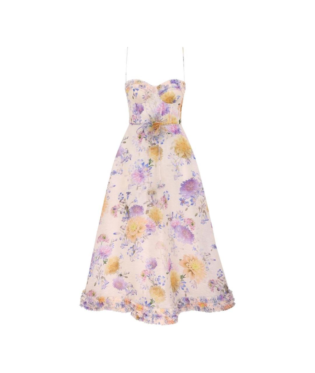 ZIMMERMANN Бежевый льняной сарафан, фото 1