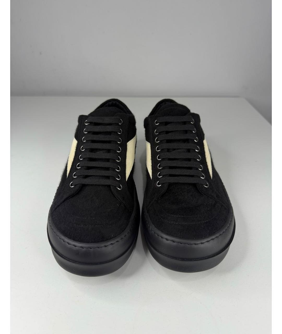 RICK OWENS DRKSHDW Черные низкие кроссовки / кеды, фото 4