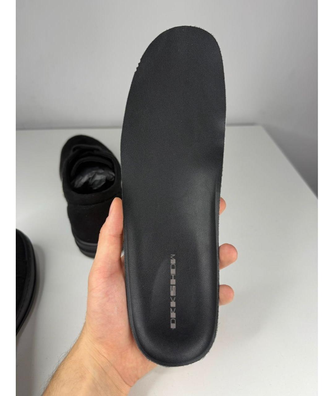 RICK OWENS DRKSHDW Черные низкие кроссовки / кеды, фото 7