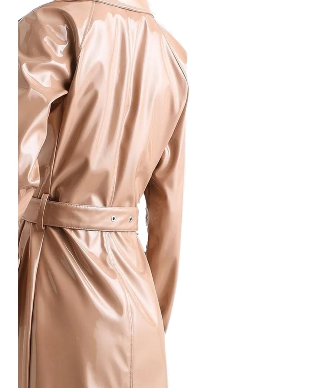 DOLCE&GABBANA Бежевый полиэстеровый тренч/плащ, фото 3