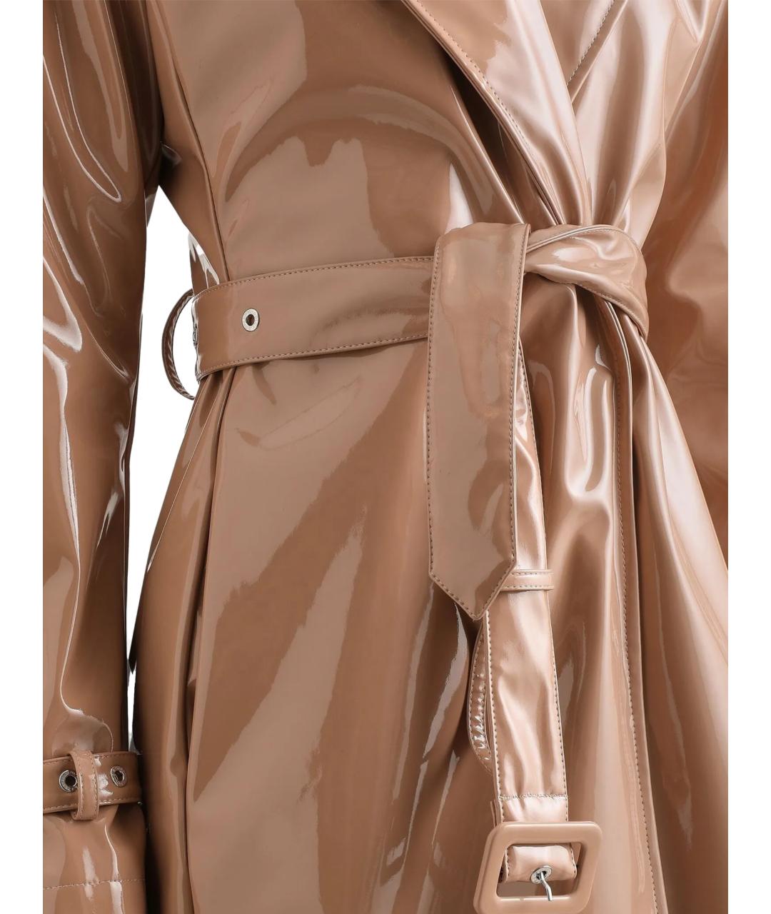 DOLCE&GABBANA Бежевый полиэстеровый тренч/плащ, фото 2