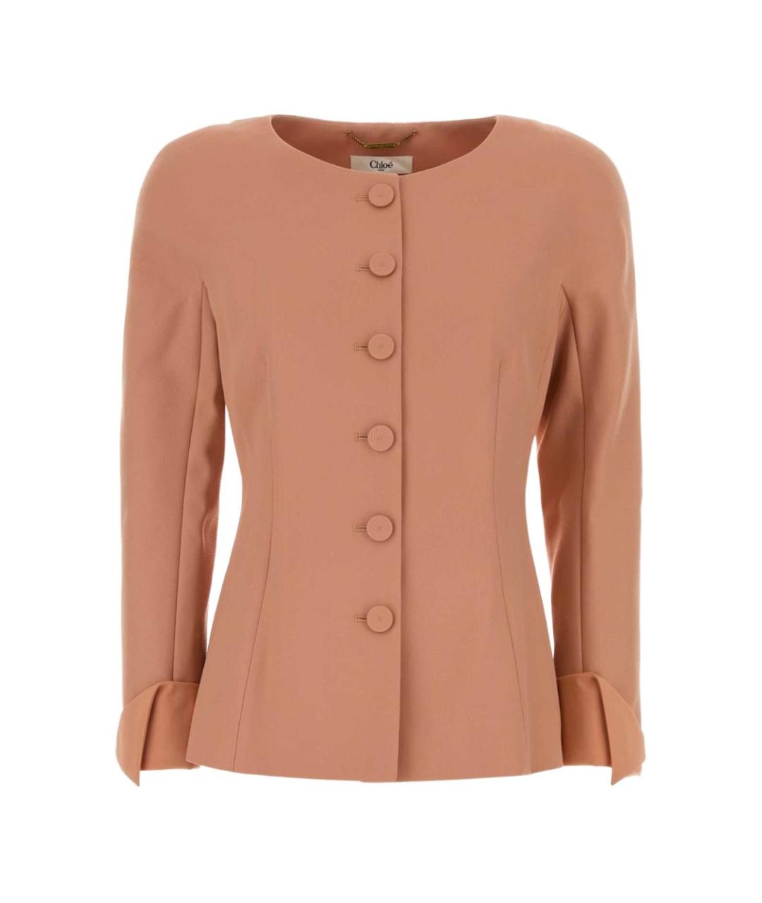 CHLOE Розовый шерстяной жакет/пиджак, фото 1