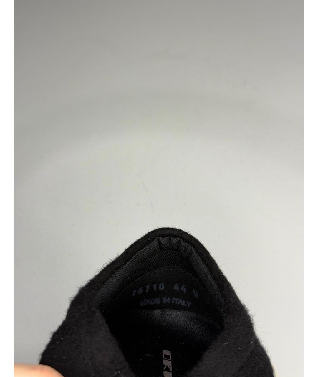 RICK OWENS DRKSHDW Черные низкие кроссовки / кеды, фото 8