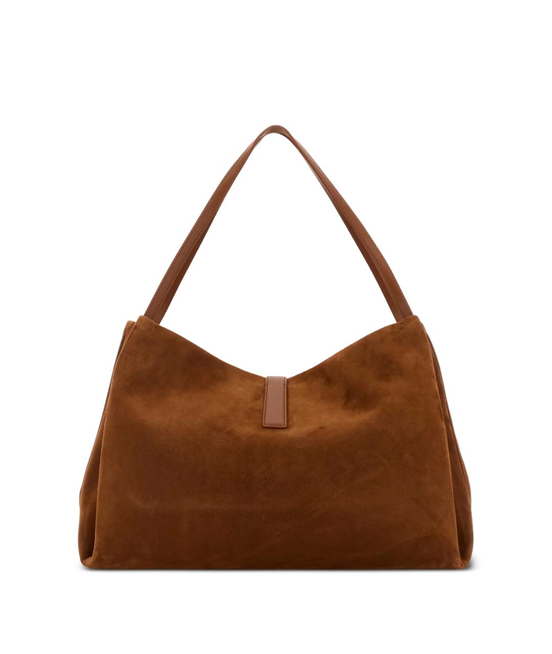 FERRAGAMO Коричневая замшевая сумка через плечо, фото 3