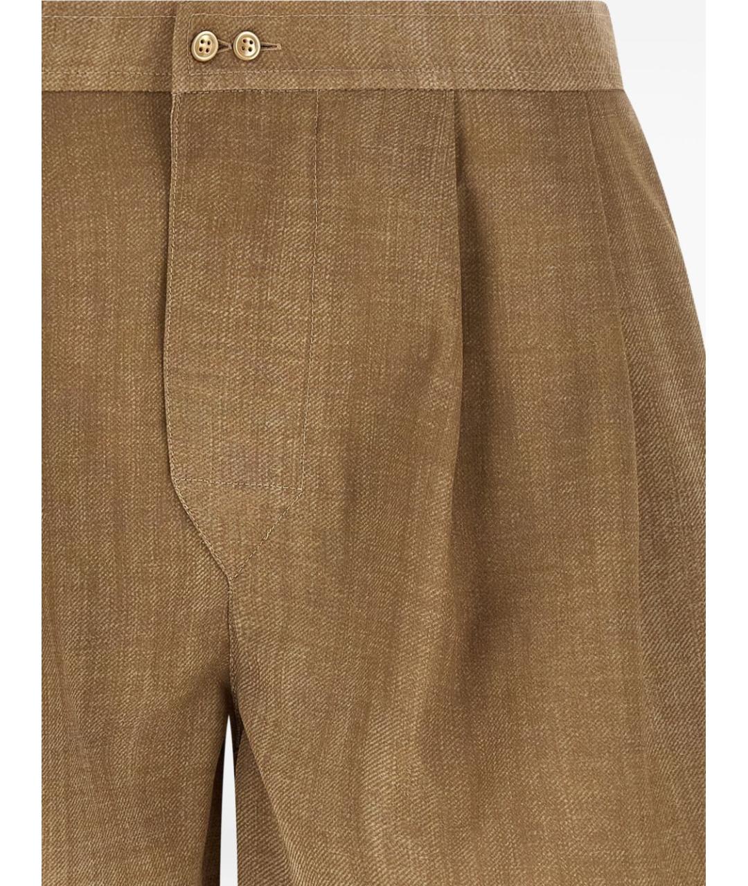 ERMANNO SCERVINO Коричневые полиэстеровые шорты, фото 2