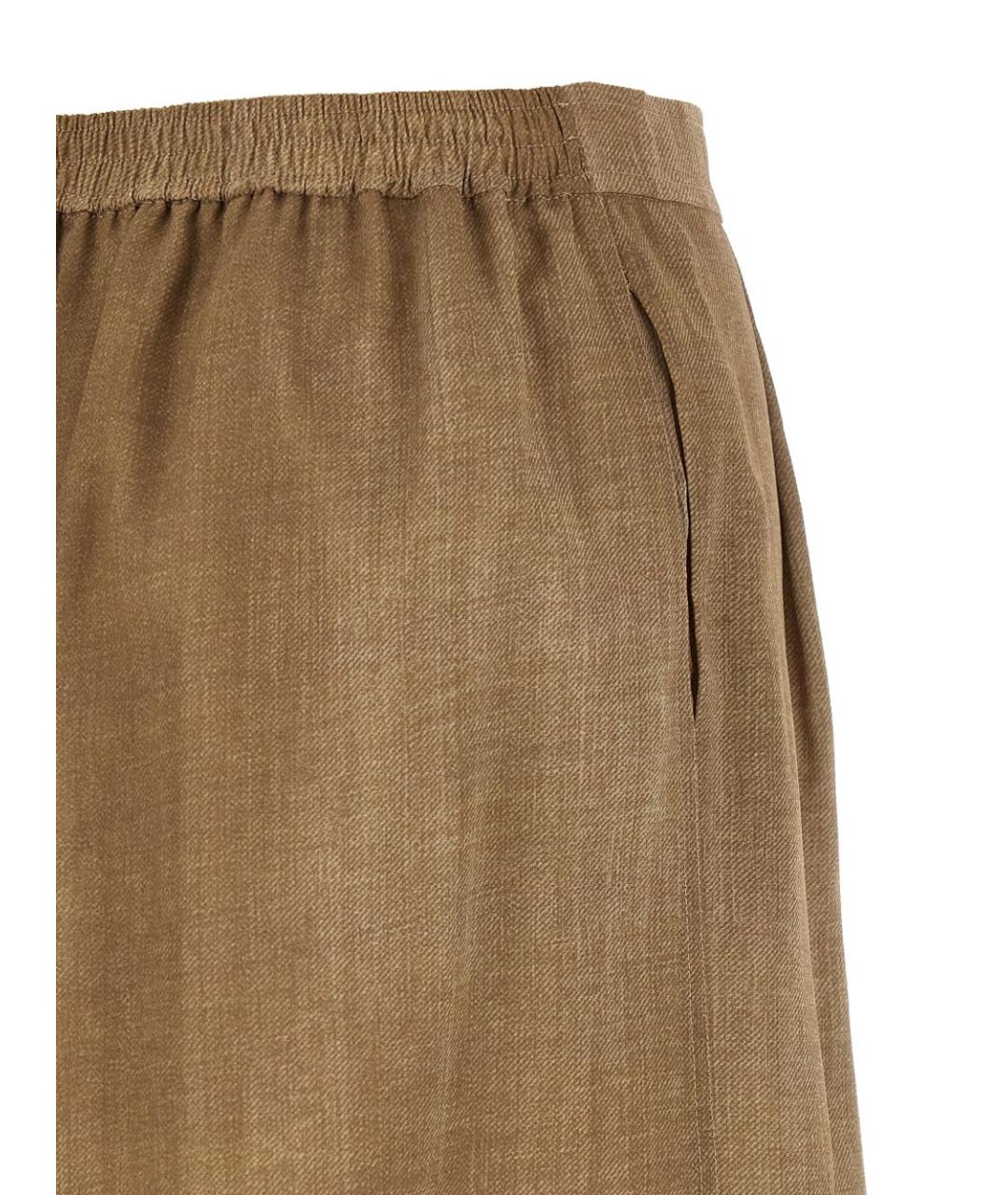 ERMANNO SCERVINO Коричневые полиэстеровые шорты, фото 4