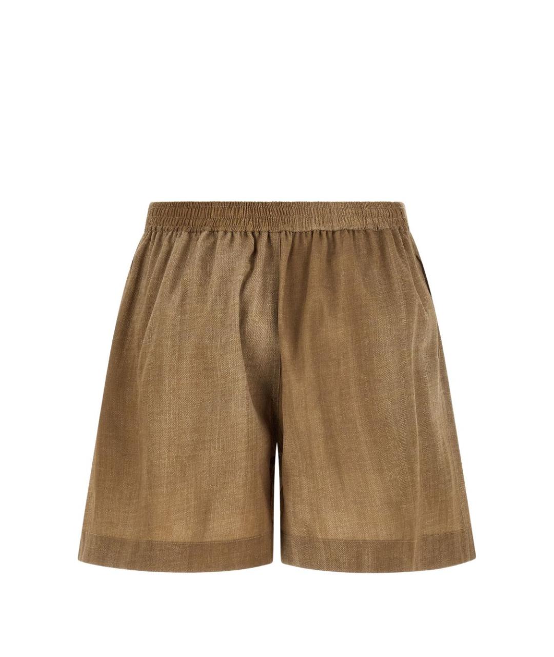 ERMANNO SCERVINO Коричневые полиэстеровые шорты, фото 3