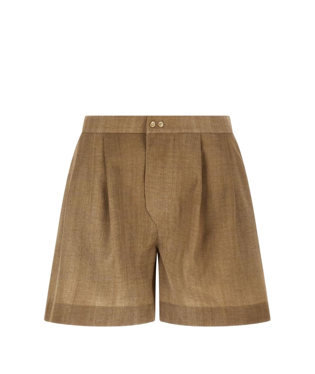 ERMANNO SCERVINO Коричневые полиэстеровые шорты, фото 1