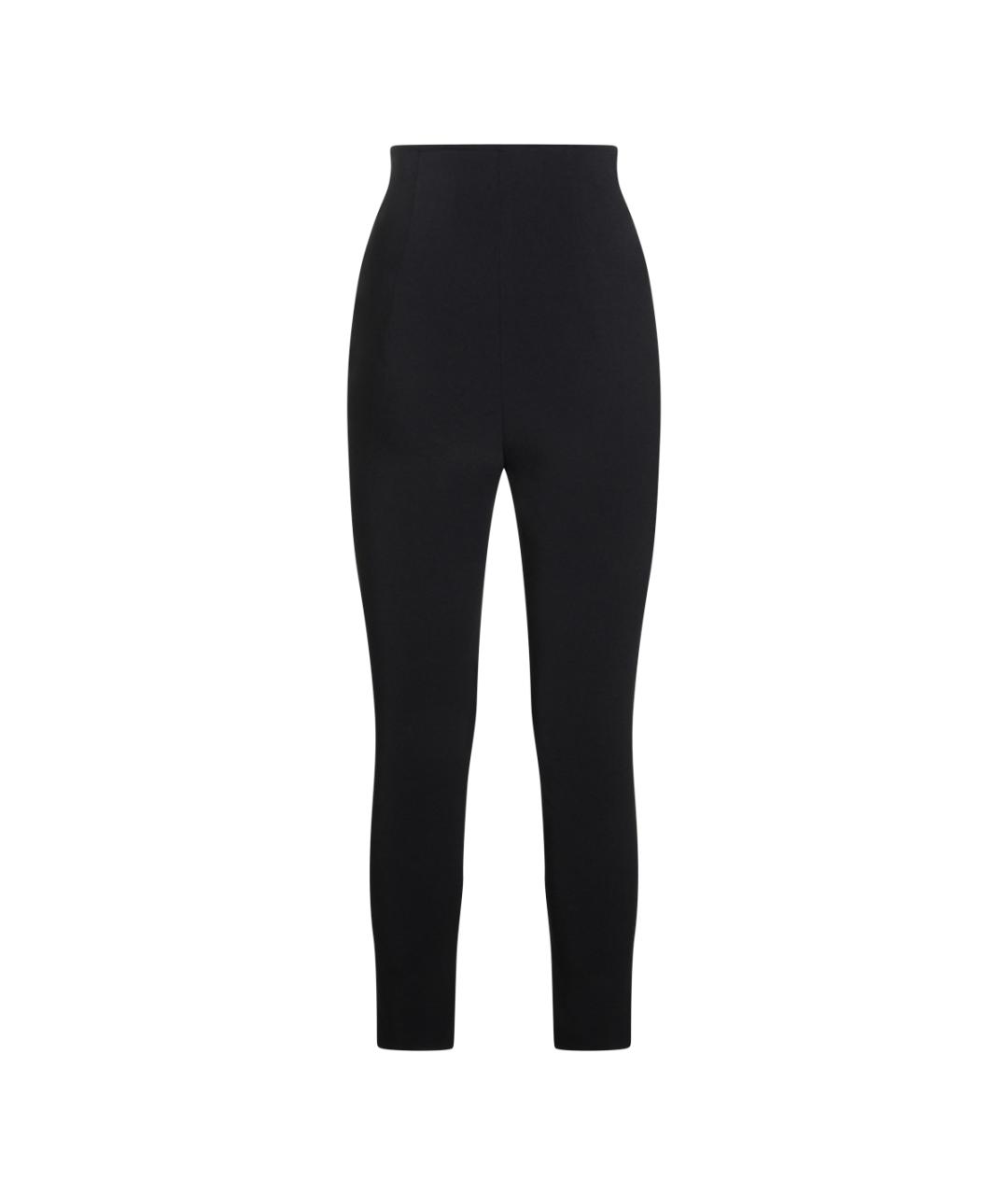 ELISABETTA FRANCHI Черные прямые брюки, фото 2