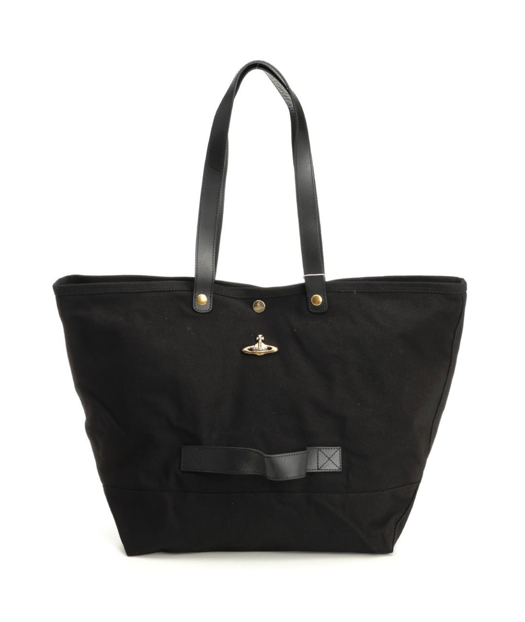 VIVIENNE WESTWOOD Черная хлопковая сумка с короткими ручками, фото 1