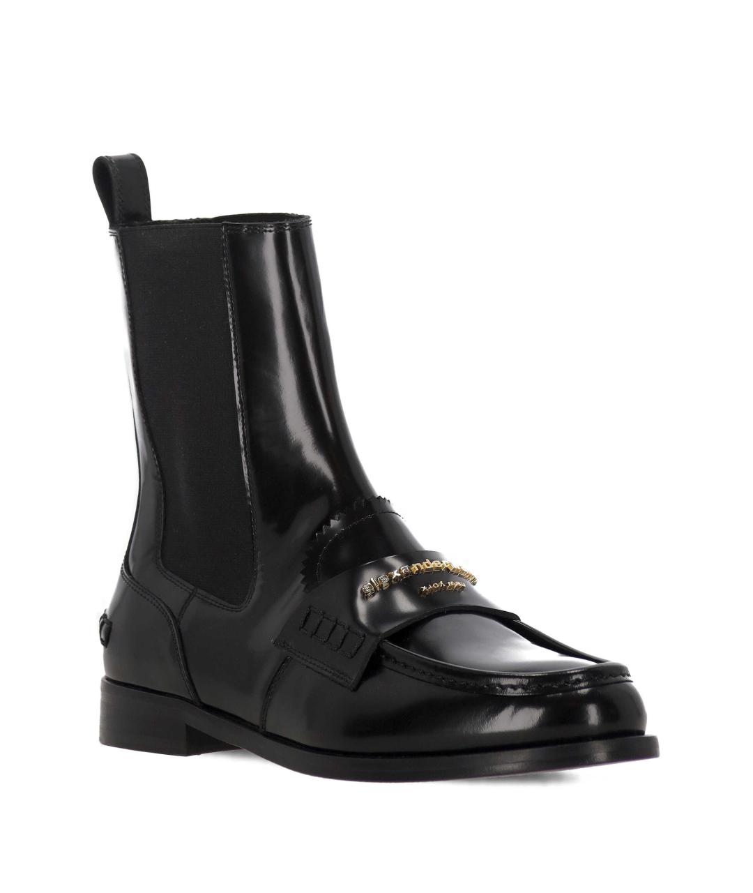 ALEXANDER WANG Черные кожаные ботинки, фото 2