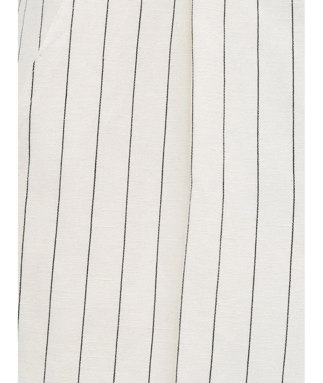 JACQUEMUS Белые хлопковые повседневные брюки, фото 2