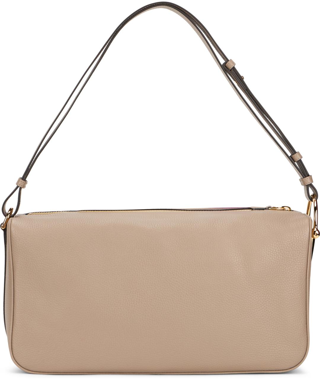 GUCCI Бежевая кожаная сумка через плечо, фото 4