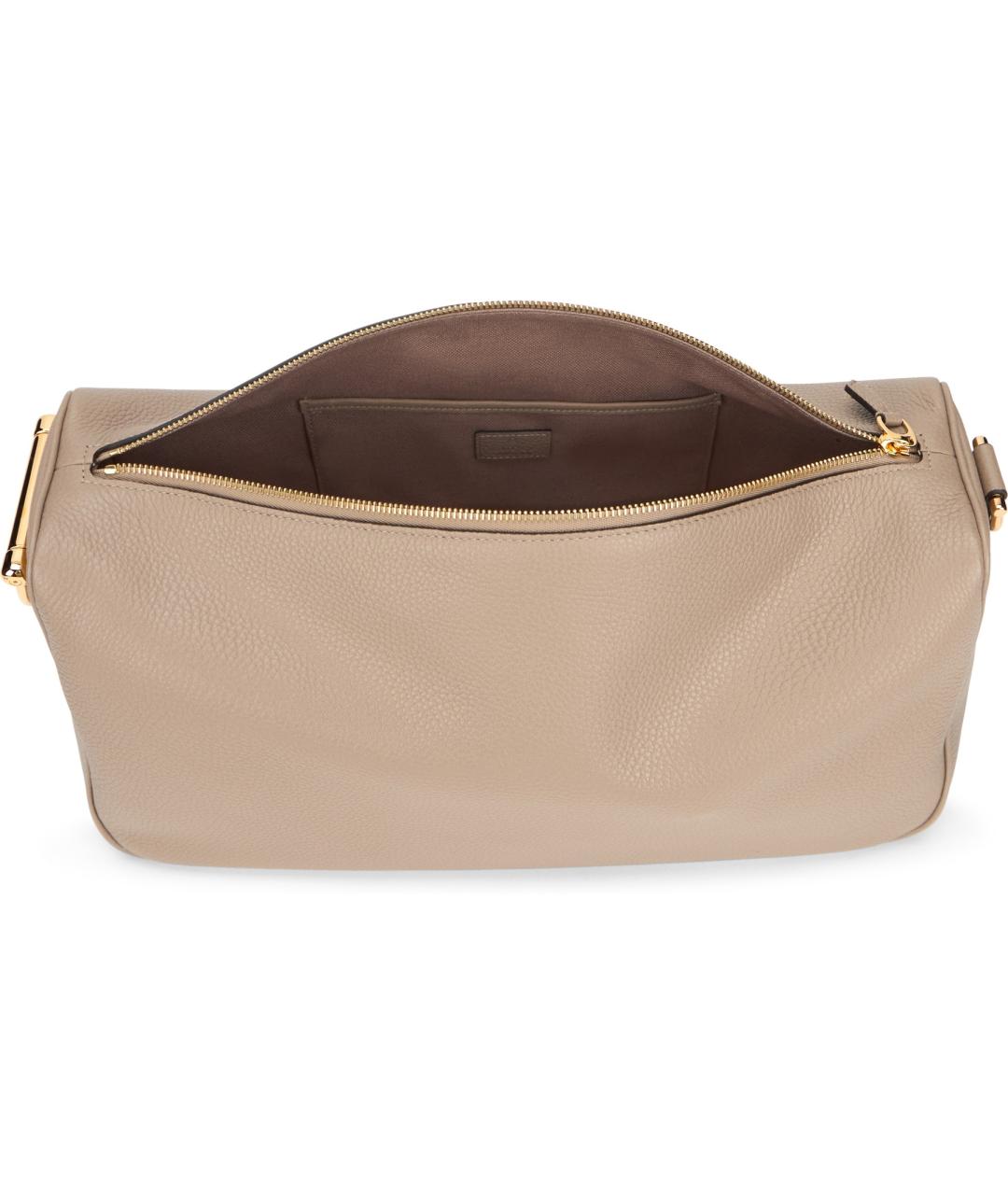 GUCCI Бежевая кожаная сумка через плечо, фото 5