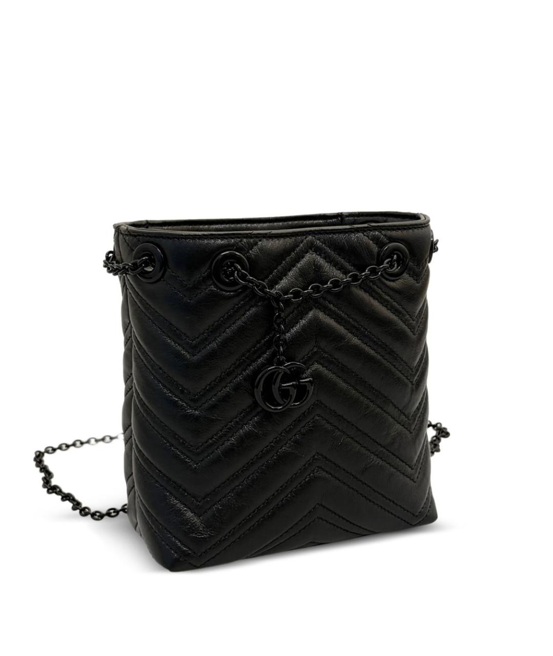 GUCCI Черная кожаная сумка через плечо, фото 1