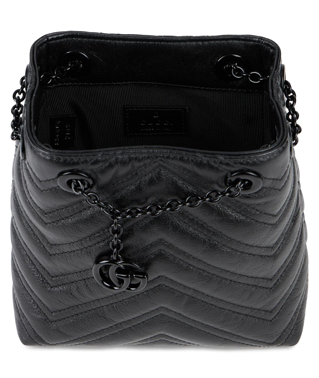 GUCCI Черная кожаная сумка через плечо, фото 5