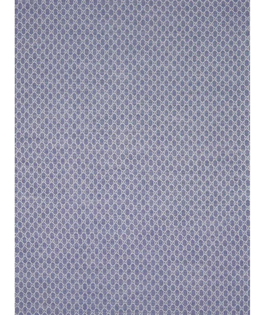 GUCCI Синий шерстяной шарф, фото 3