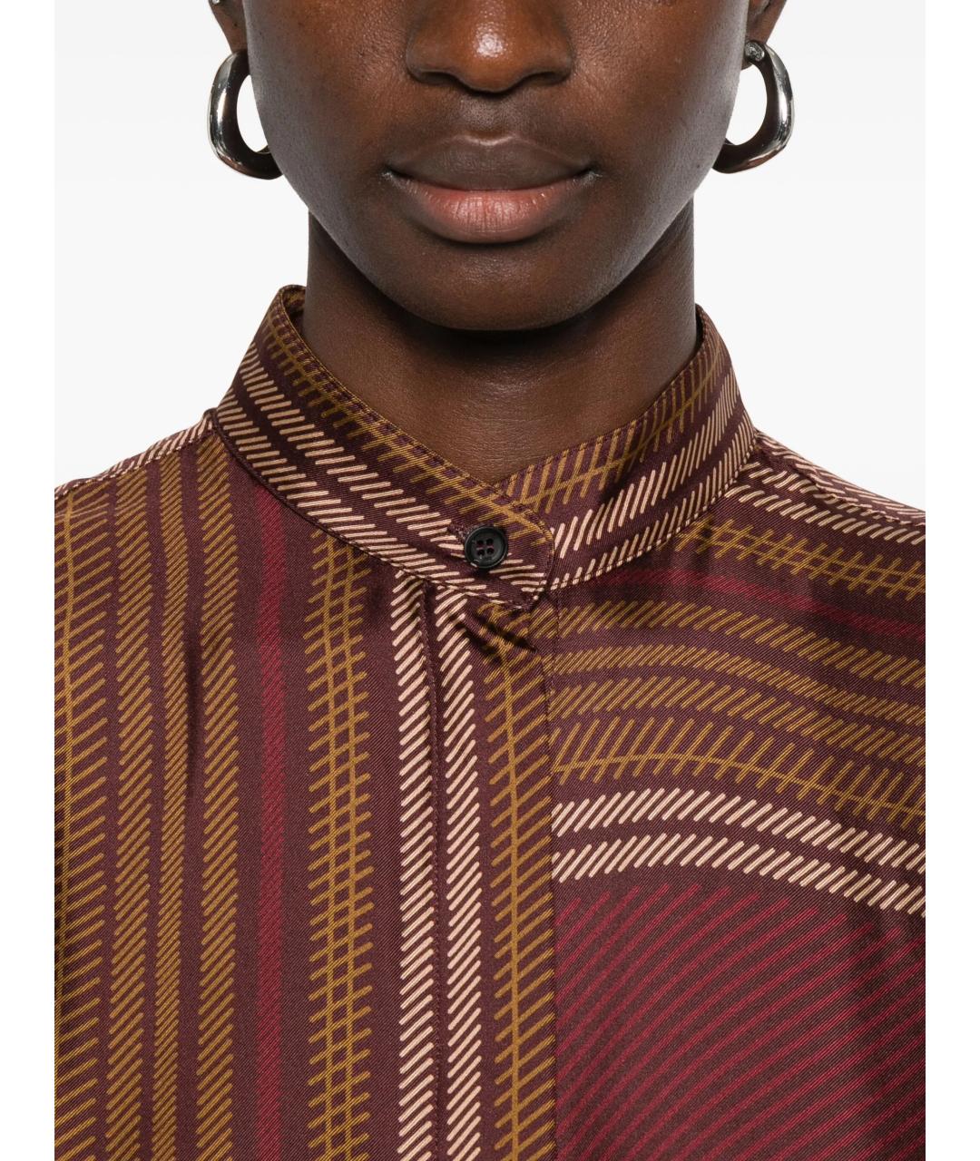 MAX MARA Красное шелковое повседневное платье, фото 2