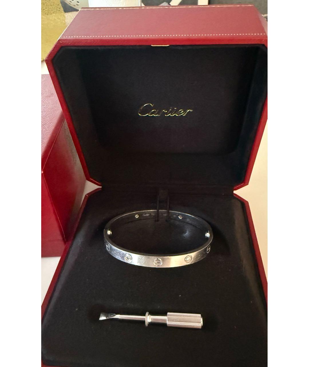 CARTIER Белый браслет из белого золота, фото 8