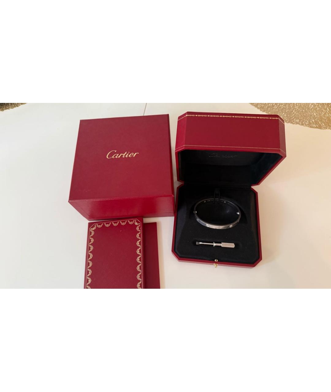 CARTIER Белый браслет из белого золота, фото 7