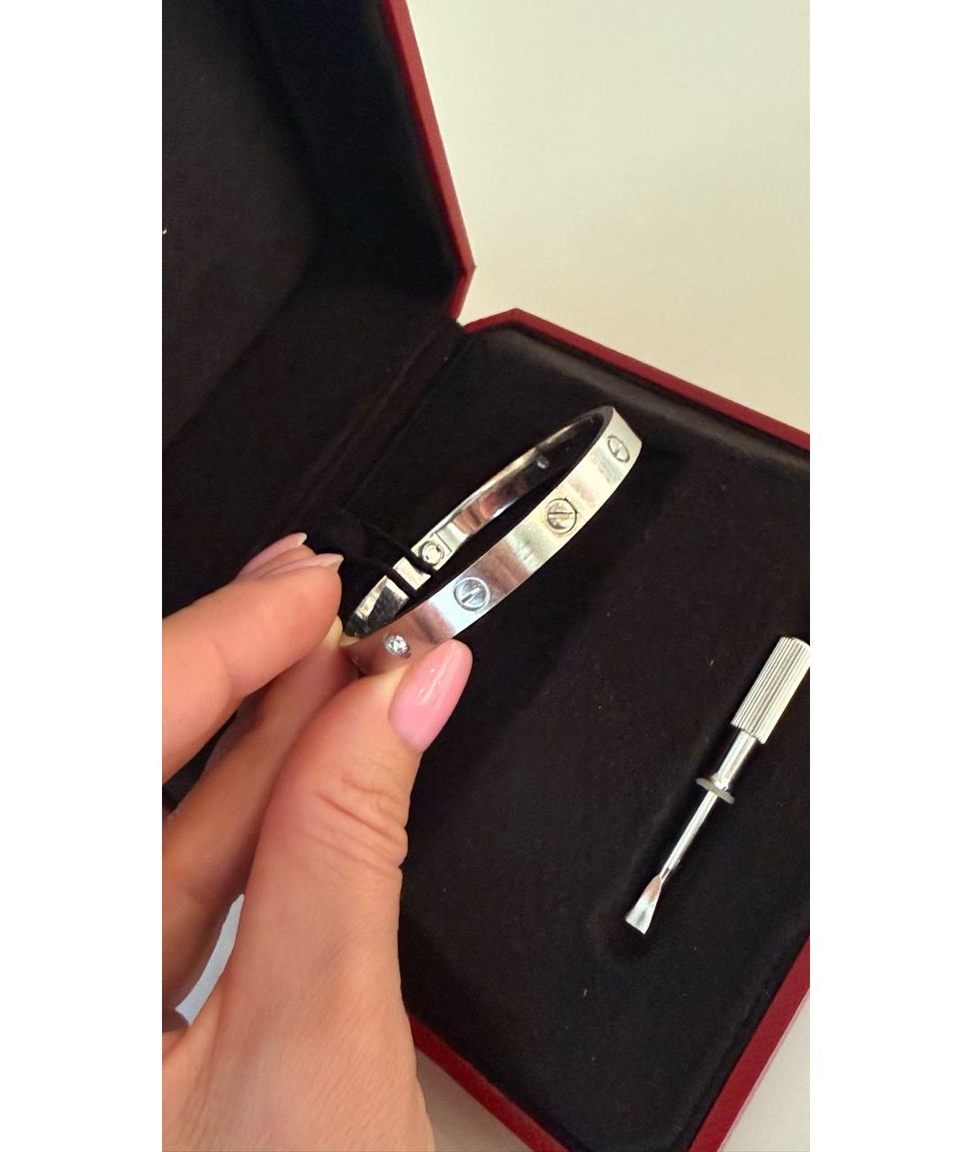 CARTIER Белый браслет из белого золота, фото 2