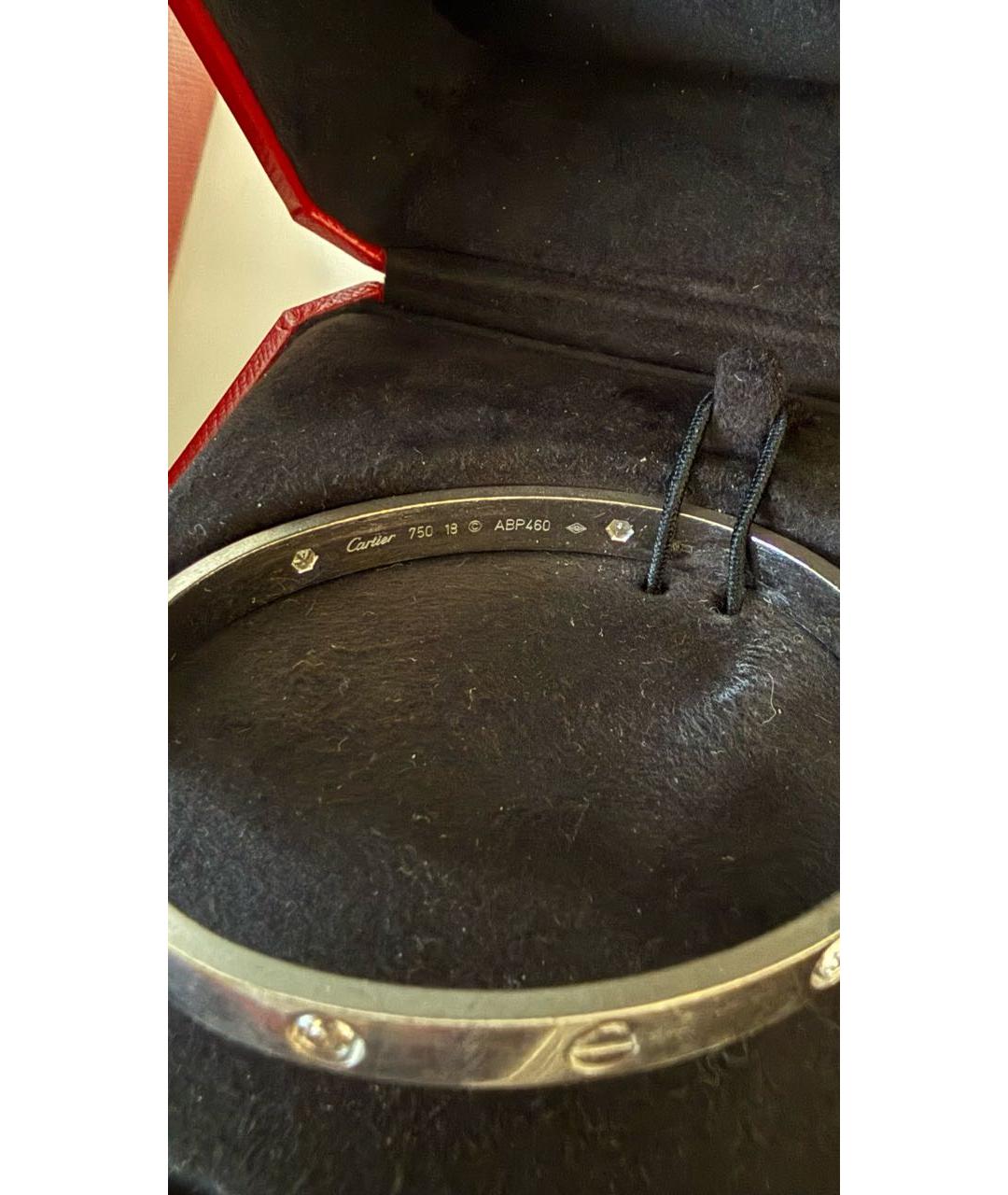 CARTIER Белый браслет из белого золота, фото 5