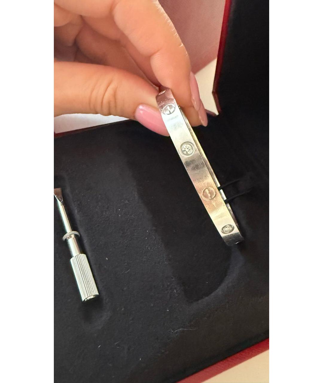 CARTIER Белый браслет из белого золота, фото 3