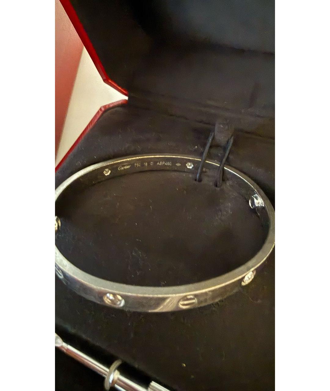 CARTIER Белый браслет из белого золота, фото 4