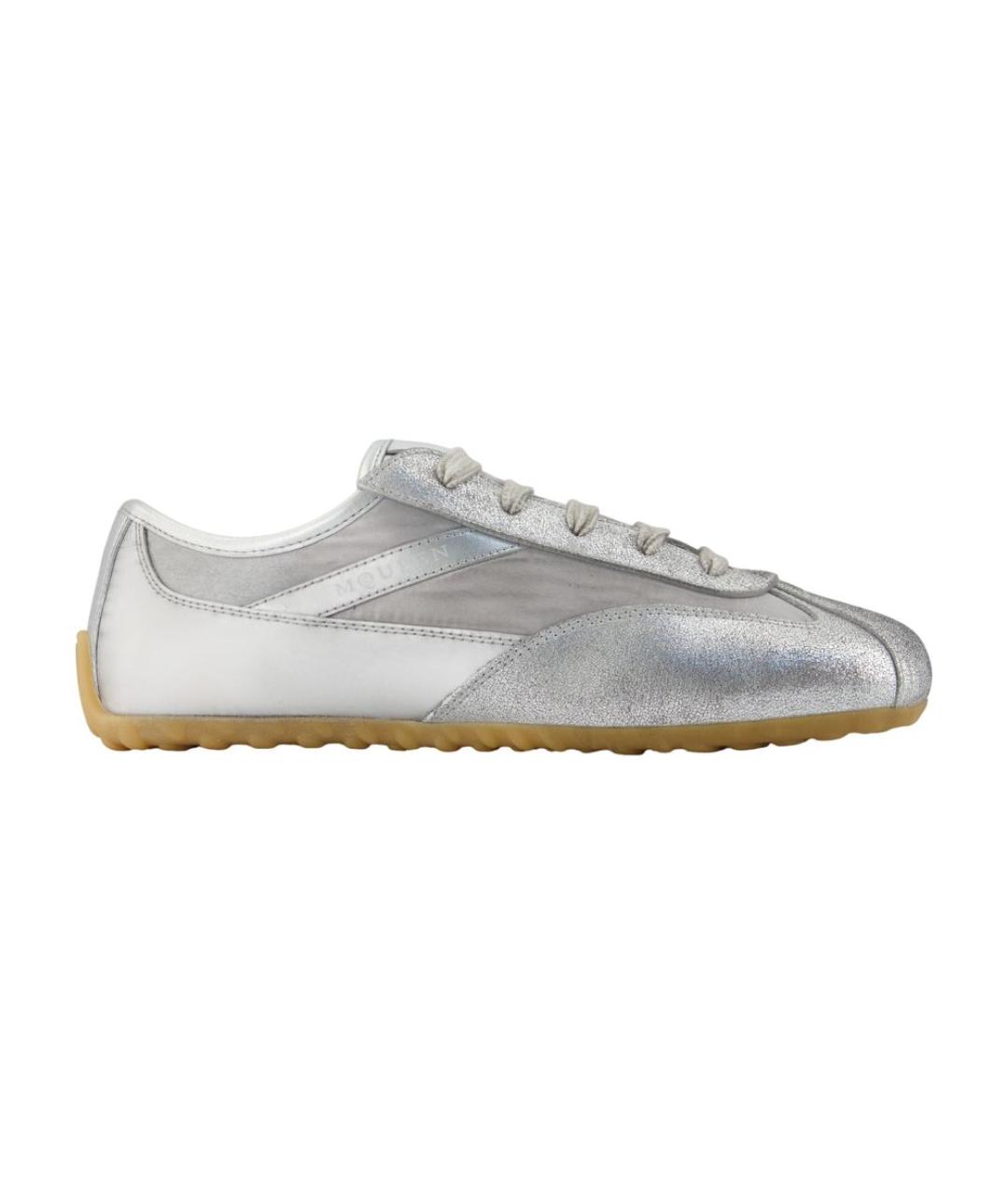 ALEXANDER MCQUEEN Серебряные синтетические кроссовки, фото 1