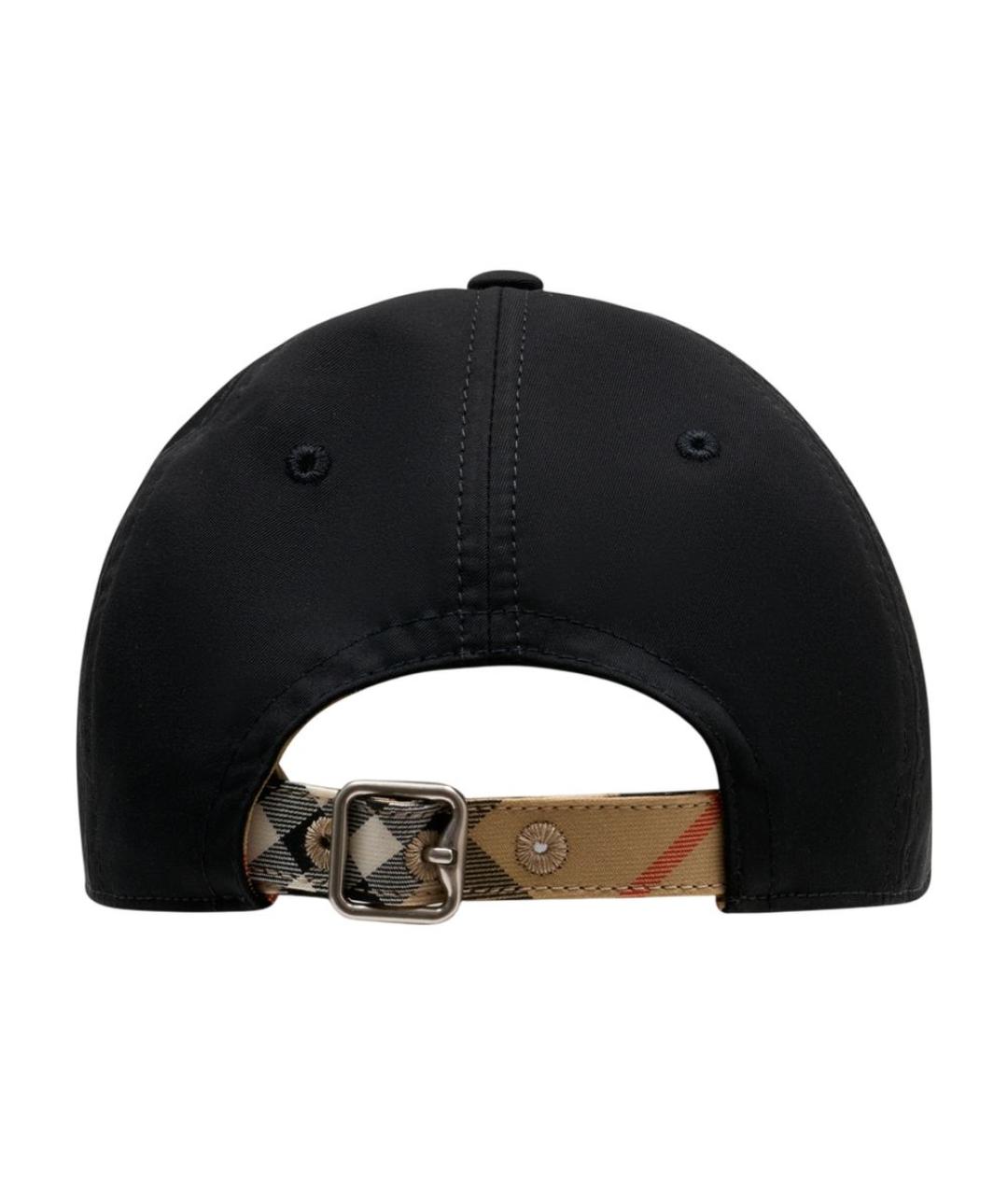 BURBERRY Черная хлопковая кепка, фото 2