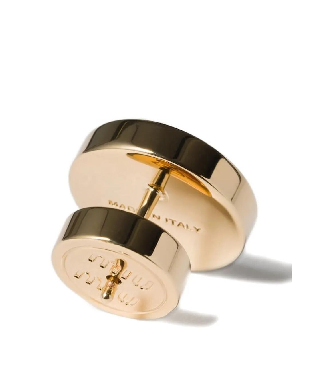 MIU MIU Золотые металлические серьги, фото 2