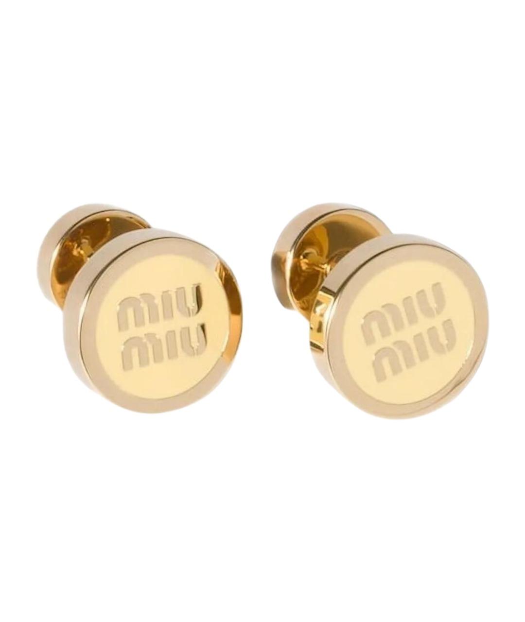 MIU MIU Золотые металлические серьги, фото 1